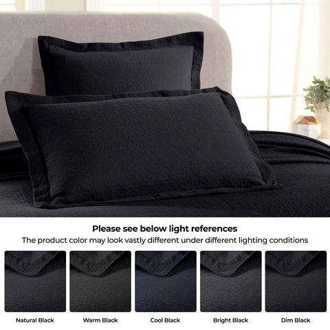 Lightweight Cotton Bedspread Sets 3-Piece Fleur De Lis Jacquard Matelassé