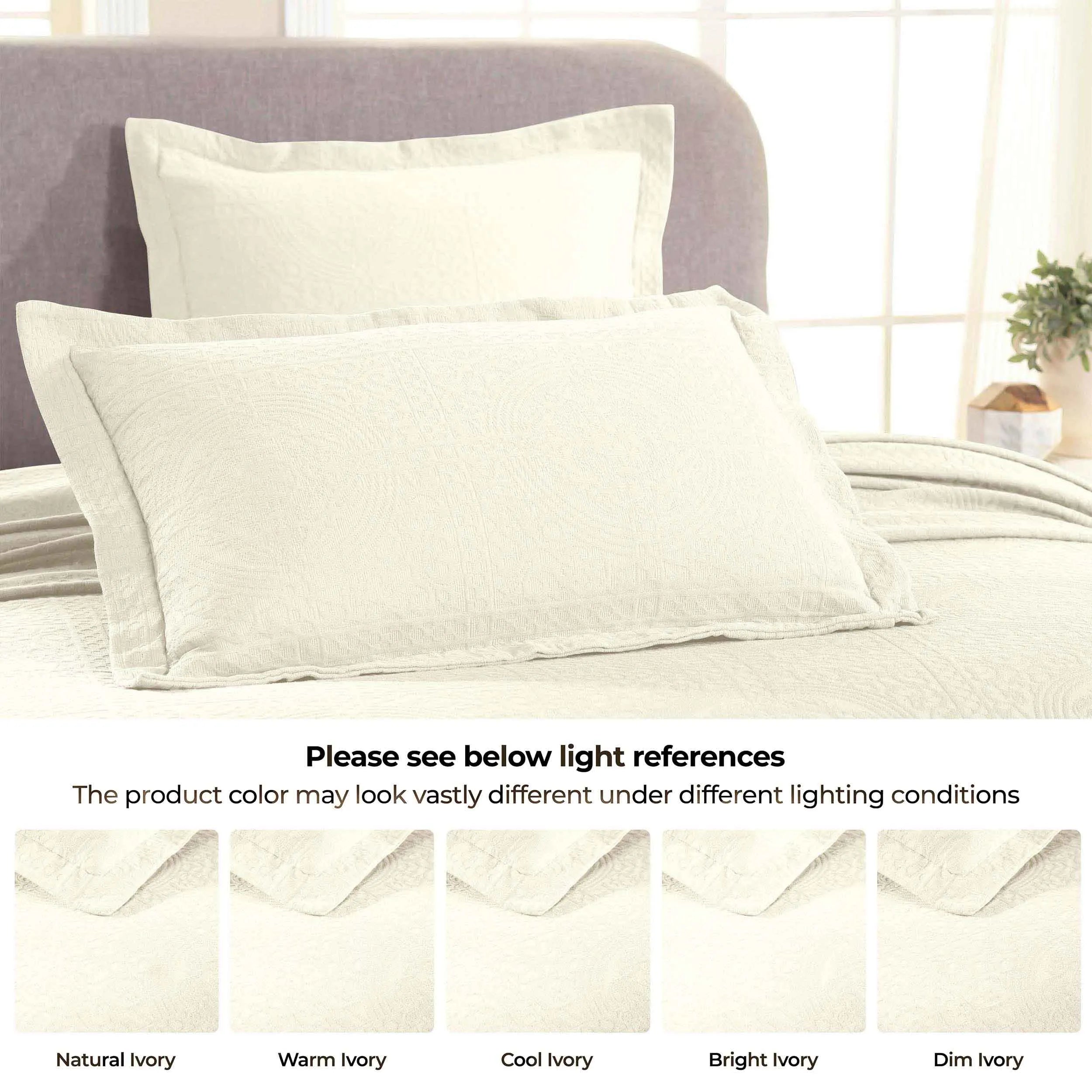 Fleur De Lis Jacquard Matelassé Cotton Medallion Bedspread Set
