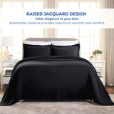 Lightweight Cotton Bedspread Sets 3-Piece Fleur De Lis Jacquard Matelassé