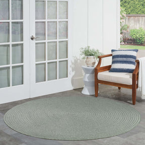 Bohemian Braided Indoor Outdoor Rugs Solid Round Area Rug