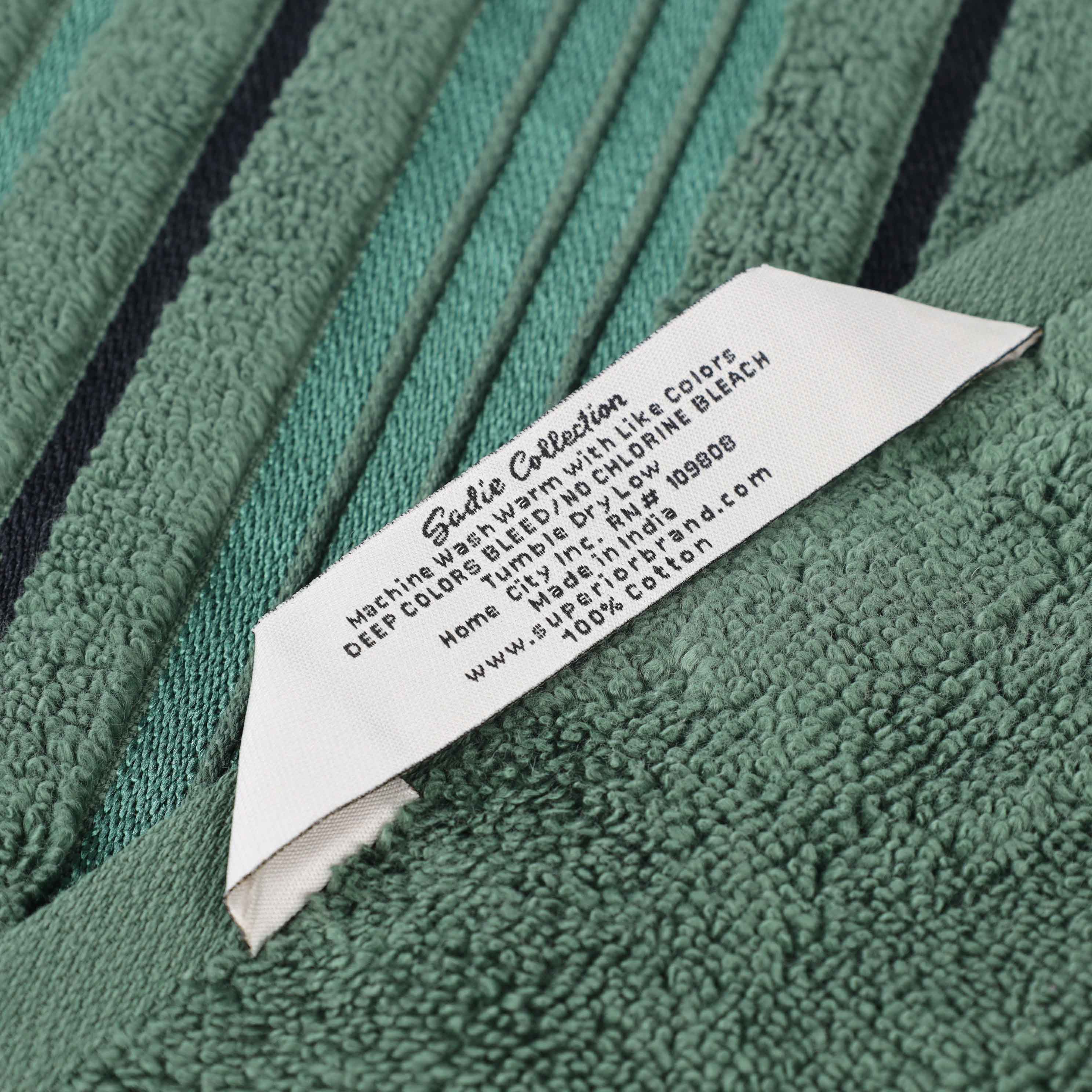 Sadie Zero Twist Cotton Solid Absorbent 3 Piece Towel Set