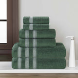 Zero Twist Cotton Ribbed Towel Set 6-Piece - Brea