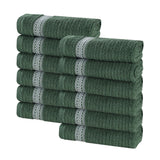 Brea Zero-Twist Cotton Ribbed Face Towel Set 12 Piece