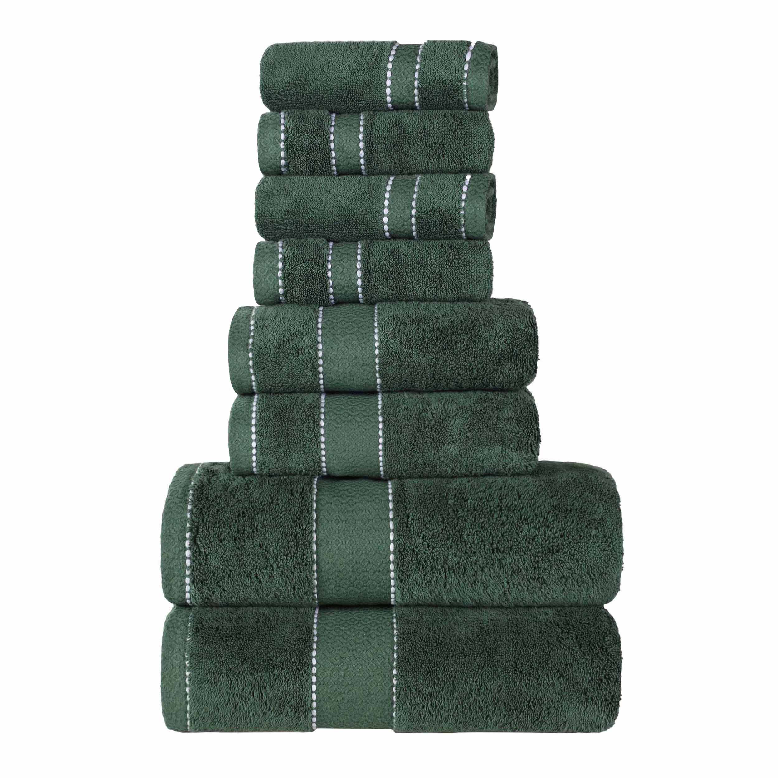 Niles Egyptian Giza Cotton Plush Heavyweight Soft 8 Piece Towel Set