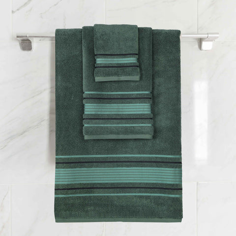 Sadie Zero Twist Cotton Solid Absorbent 3 Piece Towel Set