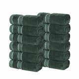 Niles Egyptian Giza Cotton Plush Absorbent Face Towel Washcloth Set of 12