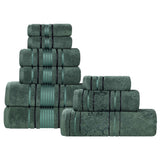 Zero-Twist Cotton Jacquard Towel Set 9 Piece - Sadie