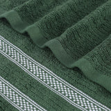 Brea Zero Twist Cotton Ribbed Geometric Border 12 Piece Towel Set