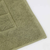 Nora Cotton Thick Solid Checkered Washable Bath Mat Set of 2