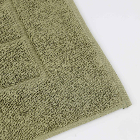 Nora Cotton Thick Solid Checkered Washable Bath Mat Set of 2