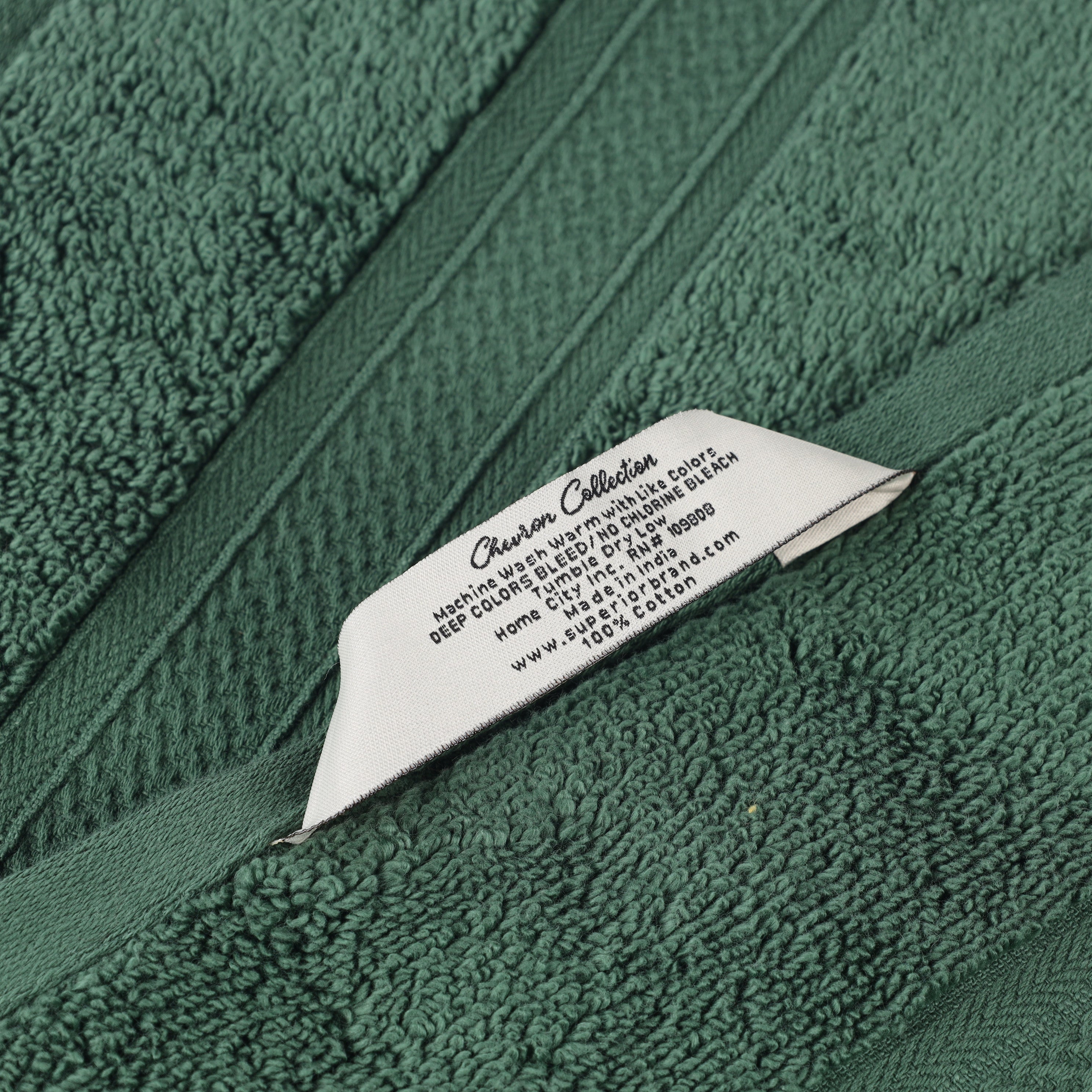 Chevron Zero Twist Solid Soft Absorbent Cotton 3 Piece Towel Set