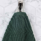 Chevron Zero-Twist Cotton Jacquard and Solid Towel Set 6 Piece