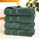 Zero Twist Cotton Medium Weight Bath Towel Set of 4