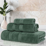 Smart Dry Zero Twist Cotton Medium Weight 3 Piece Assorted Towel Set