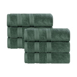 Smart Dry Zero Twist Cotton Medium Weight Hand Towels, Set of 6