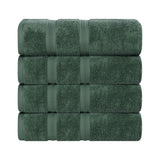Zero Twist Cotton Medium Weight Bath Towel Set of 4