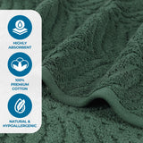 Chevron Zero Twist Jaquard Cotton 3 Piece Bathroom Towel Set