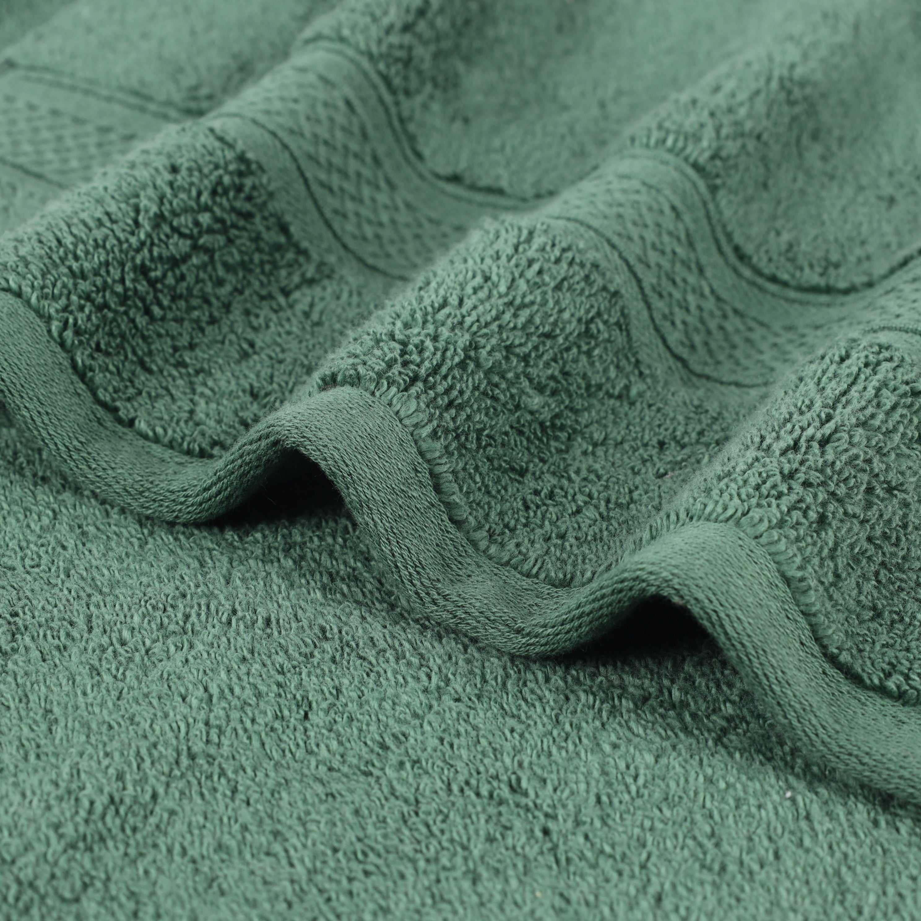 Chevron Zero Twist Solid Soft Absorbent Cotton 3 Piece Towel Set