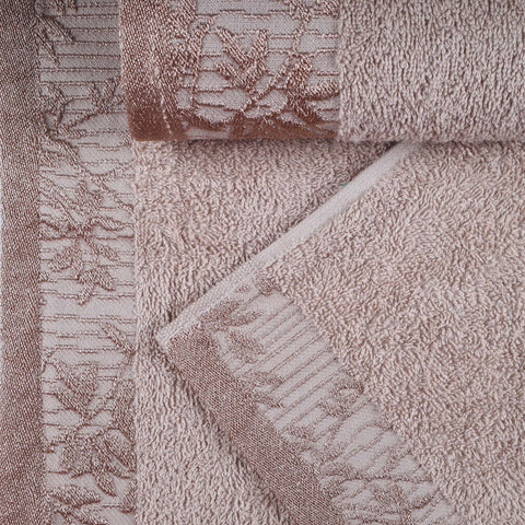 Cotton Floral Jacquard Towel Set 8-Piece - Wisteria