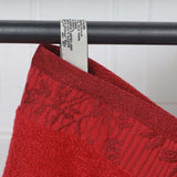 Cotton Floral Jacquard Border Bath Towel Set of 4 - Wisteria