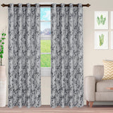 Ghera Jacquard Curtain Panel Set with Grommet Top Header