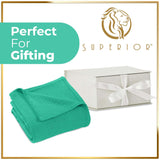 100% Cotton Waffle Blanket – Cooling Waffle Weave, Lightweight & Breathable