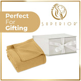 100% Cotton Waffle Blanket – Cooling Waffle Weave, Lightweight & Breathable