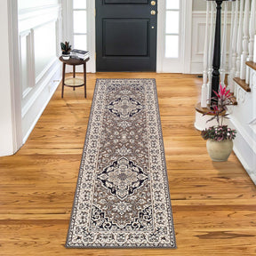 Glendale Traditional Floral Medallion Indoor Area Rug or Runner Rug