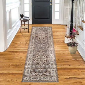 Glendale Traditional Floral Medallion Indoor Area Rug or Runner Rug