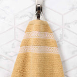 Brea Zero Twist Cotton Ribbed Geometric Border 12 Piece Towel Set