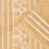 Sadie Zero Twist Cotton Solid and Jacquard Floral 6 Piece Towel Set