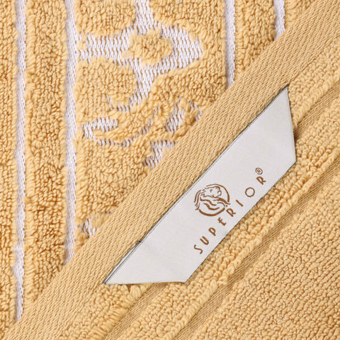 Zero-Twist Cotton Jacquard Towel Set 9 Piece - Sadie