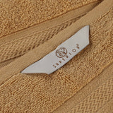 Chevron Zero Twist Solid and Jacquard Soft Cotton 12 Piece Towel Set