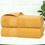 Zero Twist Cotton Medium Weight Soft Bath Towel Set of 2