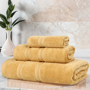 Smart Dry Zero Twist Cotton Medium Weight 3 Piece Assorted Towel Set