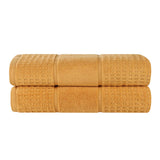 Napa Zero Twist Cotton Solid Waffle Honeycomb Bath Sheet Set of 2