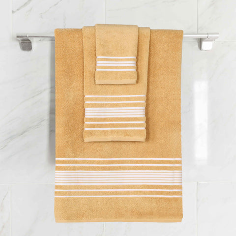 Sadie Zero Twist Cotton Solid Absorbent 3 Piece Towel Set