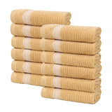 Brea Zero-Twist Cotton Ribbed Face Towel Set 12 Piece