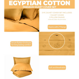 400 Thread Count Egyptian Cotton Solid Duvet Cover