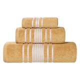 Sadie Zero Twist Cotton Solid Absorbent 3 Piece Towel Set