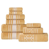 Zero-Twist Cotton Jacquard Towel Set 9 Piece - Sadie