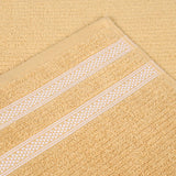 Brea Zero Twist Cotton Ribbed Geometric Border 12 Piece Towel Set