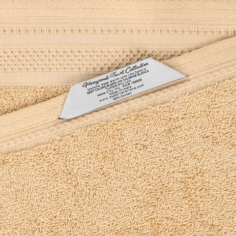Cotton Waffle Border Towel Set 12-Piece - Honeycomb