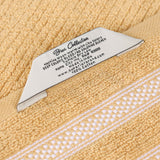 Brea Zero Twist Cotton Ribbed Geometric Border 12 Piece Towel Set