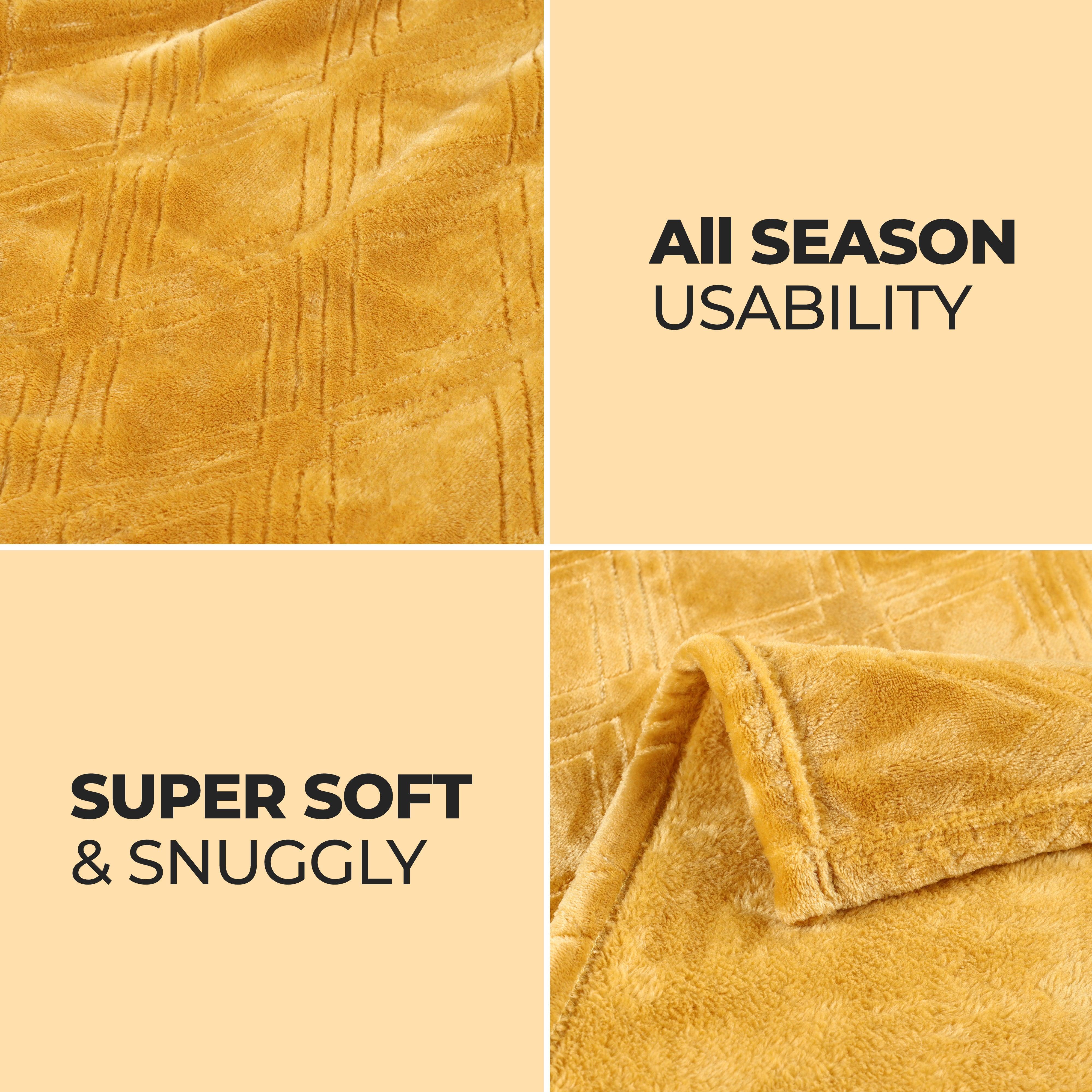 Alaska Diamond Fleece Plush Ultra-Soft Fluffy Blanket
