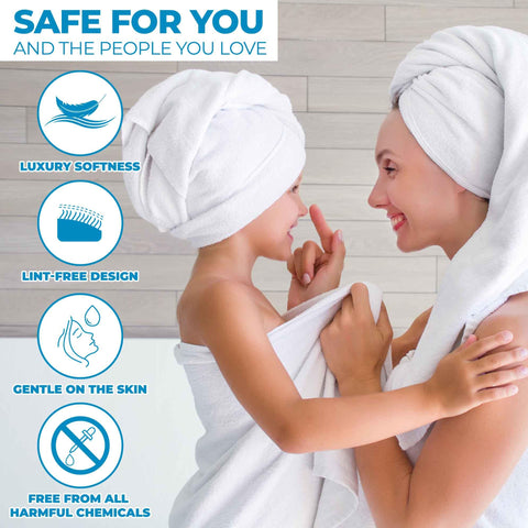 3 Piece Zero Twist Cotton Towels Soft Absorbent