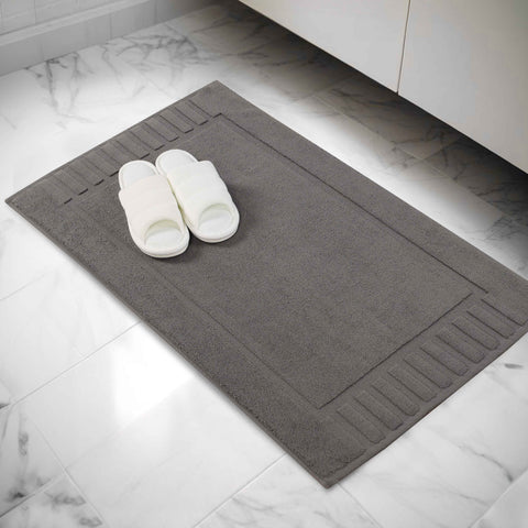 Leo Cotton Modern Absorbent Heavy Washable Bath Mat Set of 2