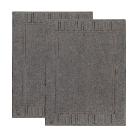 Leo Cotton Modern Absorbent Heavy Washable Bath Mat Set of 2