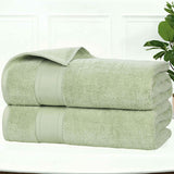 Zero Twist Cotton Medium Weight Soft Bath Towel Set of 2