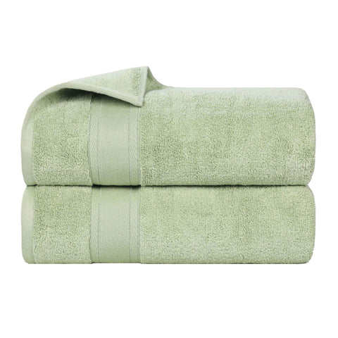 Zero Twist Cotton Medium Weight Soft Bath Towel Set of 2